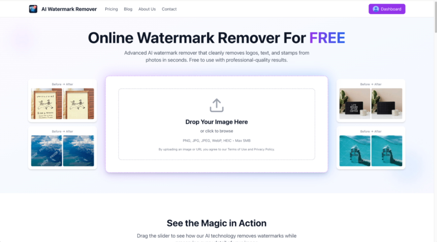 AI Watermark Remover screenshot and logo